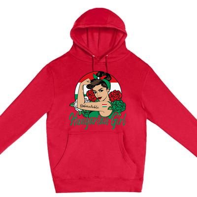 Hungarian Girl Hungary Woman Magyar Flag Premium Pullover Hoodie