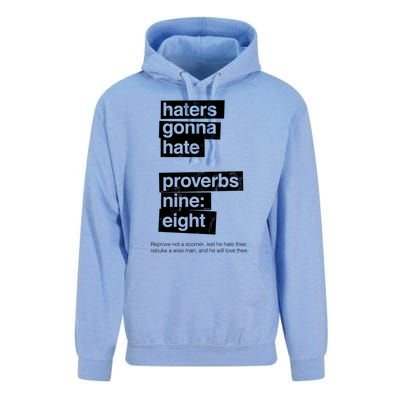 Haters Gonna Hate Proverbs Nine Eight Proverbs 9:8 Unisex Surf Hoodie