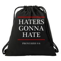 Haters Gonna Hate Proverbs 98 Funny Bible Nine Eight Drawstring Bag