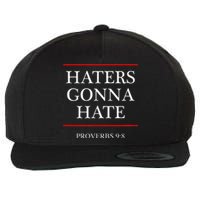 Haters Gonna Hate Proverbs 98 Funny Bible Nine Eight Wool Snapback Cap