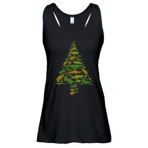 Hilarious Gator Holiday Festive Reptile Xmas Ladies Essential Flowy Tank