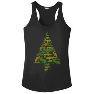 Hilarious Gator Holiday Festive Reptile Xmas Ladies PosiCharge Competitor Racerback Tank