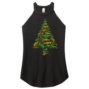 Hilarious Gator Holiday Festive Reptile Xmas Women's Perfect Tri Rocker Tank