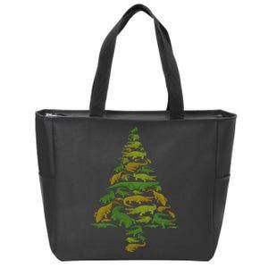 Hilarious Gator Holiday Festive Reptile Xmas Zip Tote Bag