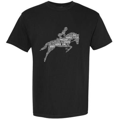 Horse Girl Horseback Riding Women Garment-Dyed Heavyweight T-Shirt