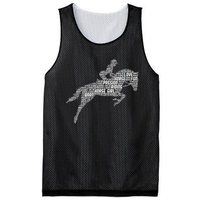 Horse Girl Horseback Riding Women Mesh Reversible Basketball Jersey Tank