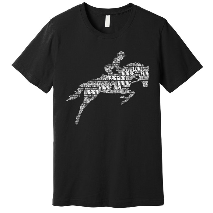 Horse Girl Horseback Riding Women Premium T-Shirt