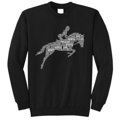 Horse Girl Horseback Riding Women Tall Sweatshirt