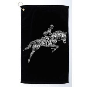 Horse Girl Horseback Riding Women Platinum Collection Golf Towel