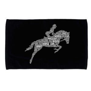 Horse Girl Horseback Riding Women Microfiber Hand Towel