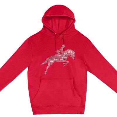 Horse Girl Horseback Riding Women Premium Pullover Hoodie