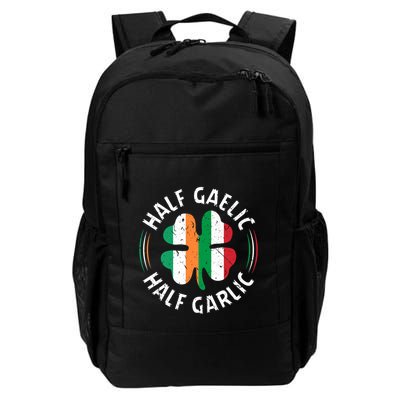 Half Gaelic Half Garlic Irish Italian St. Patricks Backpack