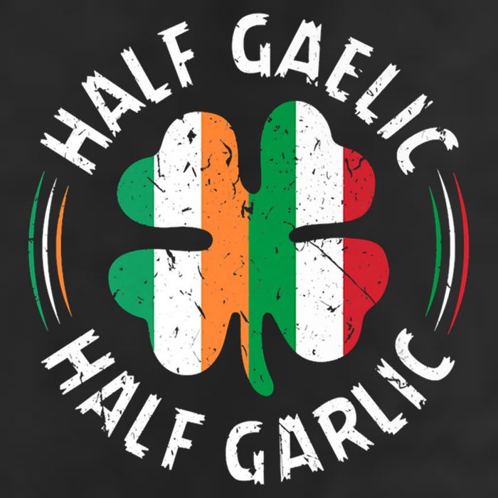 Half Gaelic Half Garlic Irish Italian St. Patricks 11oz C Handle Ceramic Mug
