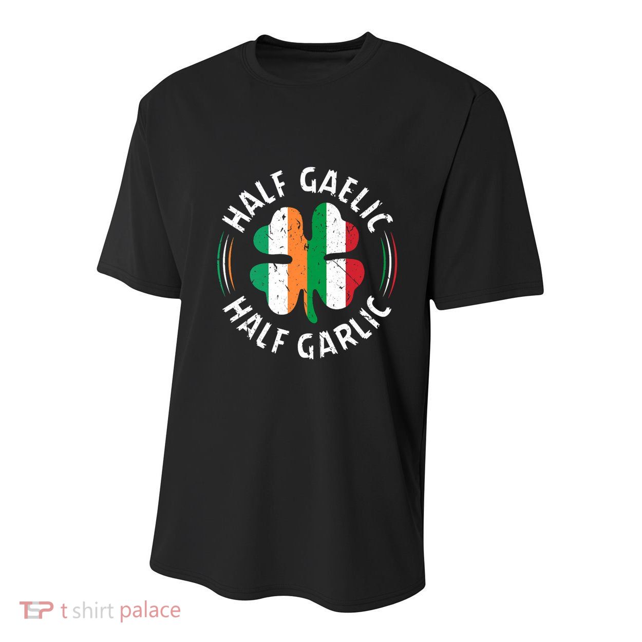 Half Gaelic Half Garlic Irish Italian St. Patricks Youth Performance Sprint T-Shirt