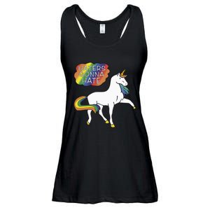 Haters Gonna Hate Unicorn Meme Ladies Essential Flowy Tank