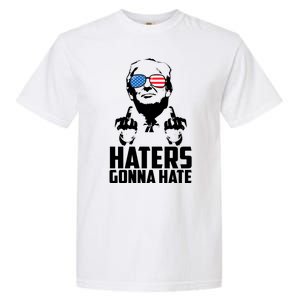 Haters Gonna Hate Donald Trump Middle Finger Funny Usa Garment-Dyed Heavyweight T-Shirt