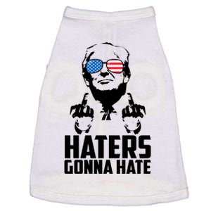 Haters Gonna Hate Donald Trump Middle Finger Funny Usa Doggie Tank