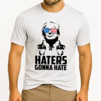 Haters Gonna Hate Donald Trump Middle Finger Funny Usa Cooling Performance Crew T-Shirt