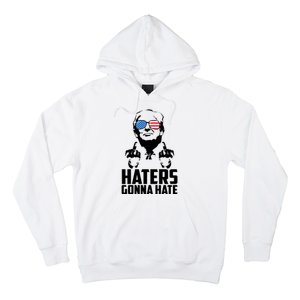 Haters Gonna Hate Donald Trump Middle Finger Funny Usa Hoodie