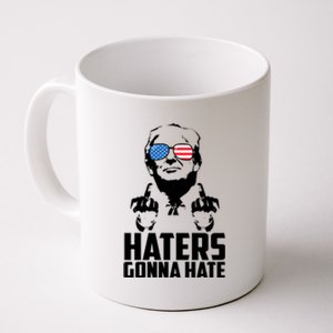 Haters Gonna Hate Donald Trump Middle Finger Funny Usa Coffee Mug