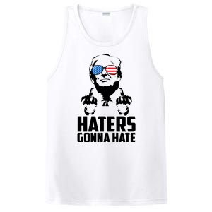 Haters Gonna Hate Donald Trump Middle Finger Funny Usa PosiCharge Competitor Tank