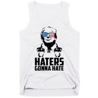 Haters Gonna Hate Donald Trump Middle Finger Funny Usa Tank Top
