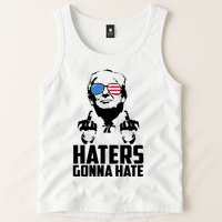 Haters Gonna Hate Donald Trump Middle Finger Funny Usa Tank Top