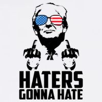 Haters Gonna Hate Donald Trump Middle Finger Funny Usa Tank Top