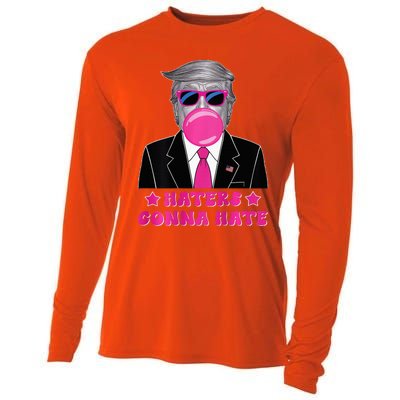 Haters Gonna Hate Funny Sunglasses Trump Bubble Gum 2024 Cooling Performance Long Sleeve Crew