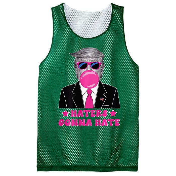 Haters Gonna Hate Funny Sunglasses Trump Bubble Gum 2024 Mesh Reversible Basketball Jersey Tank