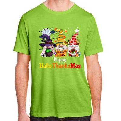 Halloween Gnomes Happy HalloThanksMas Thanksgiving Christmas Cute Adult ChromaSoft Performance T-Shirt