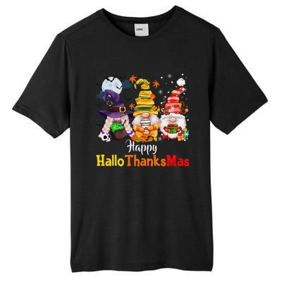 Halloween Gnomes Happy HalloThanksMas Thanksgiving Christmas Cute Tall Fusion ChromaSoft Performance T-Shirt