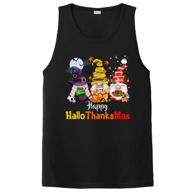 Halloween Gnomes Happy HalloThanksMas Thanksgiving Christmas Cute PosiCharge Competitor Tank