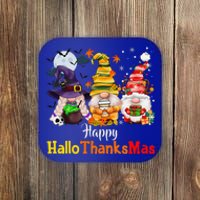 Halloween Gnomes Happy HalloThanksMas Thanksgiving Christmas Cute Coaster