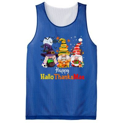 Halloween Gnomes Happy HalloThanksMas Thanksgiving Christmas Cute Mesh Reversible Basketball Jersey Tank