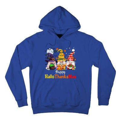 Halloween Gnomes Happy HalloThanksMas Thanksgiving Christmas Cute Tall Hoodie