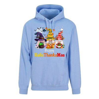 Halloween Gnomes Happy HalloThanksMas Thanksgiving Christmas Cute Unisex Surf Hoodie