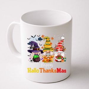 Halloween Gnomes Happy HalloThanksMas Thanksgiving Christmas Cute Coffee Mug