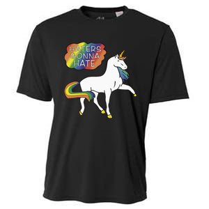 Haters Gonna Hate Unicorn Meme Cooling Performance Crew T-Shirt