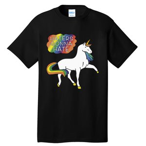 Haters Gonna Hate Unicorn Meme Tall T-Shirt