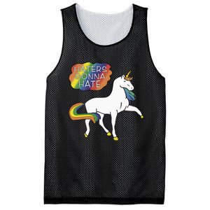 Haters Gonna Hate Unicorn Meme Mesh Reversible Basketball Jersey Tank