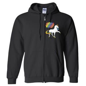 Haters Gonna Hate Unicorn Meme Full Zip Hoodie