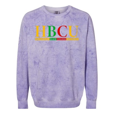 HBCU Grad History Historical Black College Graduate Colorblast Crewneck Sweatshirt