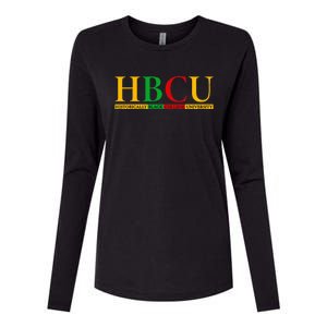 HBCU Grad History Historical Black College Graduate Womens Cotton Relaxed Long Sleeve T-Shirt