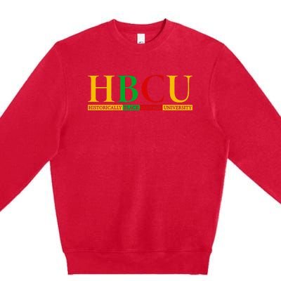 HBCU Grad History Historical Black College Graduate Premium Crewneck Sweatshirt