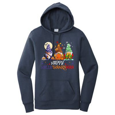 Halloween Gnomes Happy HalloThanksMas Thanksgiving Christmas Gift Women's Pullover Hoodie