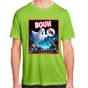 Halloween Ghost In Canada Says Boo In French Candian Adult ChromaSoft Performance T-Shirt