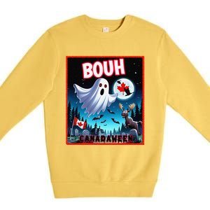 Halloween Ghost In Canada Says Boo In French Candian Premium Crewneck Sweatshirt