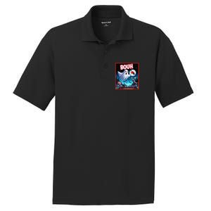 Halloween Ghost In Canada Says Boo In French Candian PosiCharge RacerMesh Polo