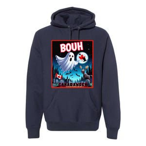 Halloween Ghost In Canada Says Boo In French Candian Premium Hoodie